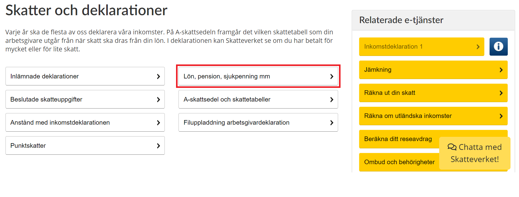 Information Om Hur Man Tar Fram Uppgifter Om Deklaration Hos ...